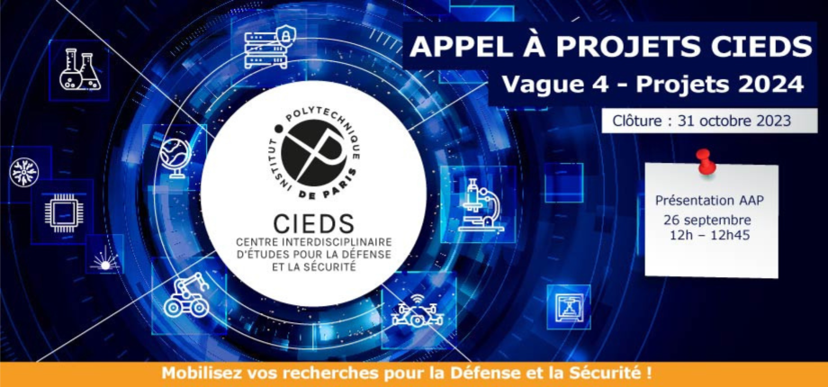 Appel à projets CIEDS, Vague 2024 : « Mobilisez vos recherches au profit de la Défense et de la Sécurité ! »