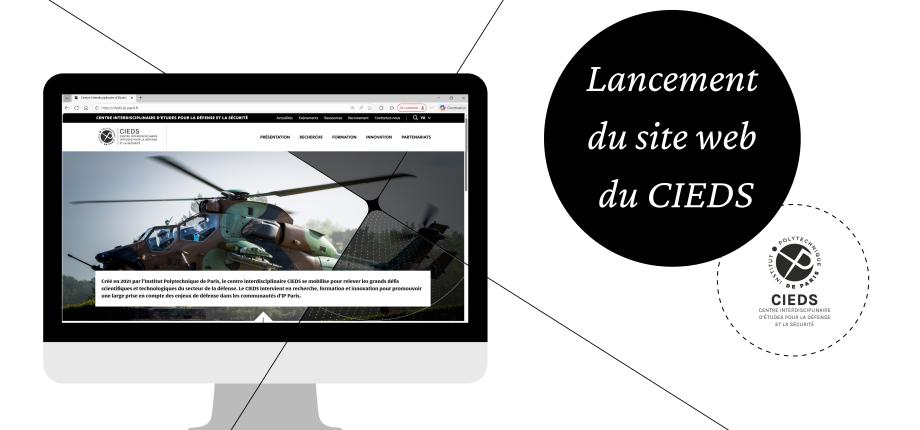 La vitrine des actions défense et sécurité d’IP Paris : le site web du CIEDS 