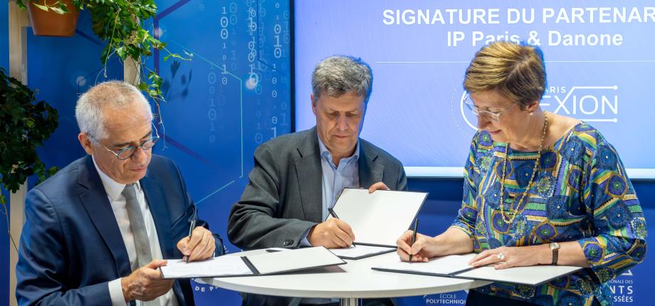 Danone et l’Institut Polytechnique de Paris signent un partenariat pour faire émerger les innovations de demain en santé et nutrition grâce au programme IP Paris Connexion