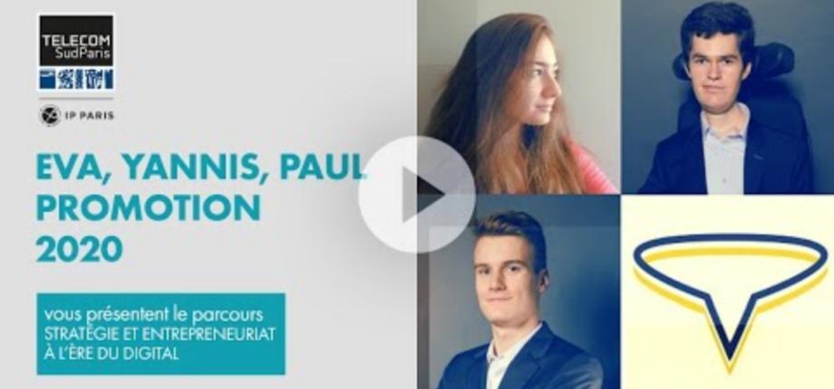 Eva, Yannis et Paul, élèves ingénieurs à Télécom SudParis