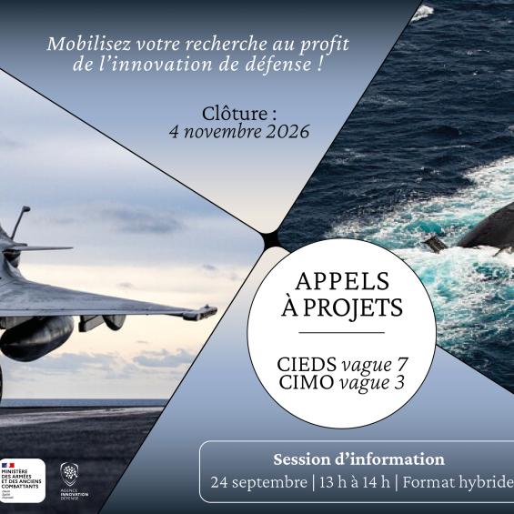 Appels à projets 2027 CIEDS & CIMO : mobilisez votre recherche pour l’innovation de défense !