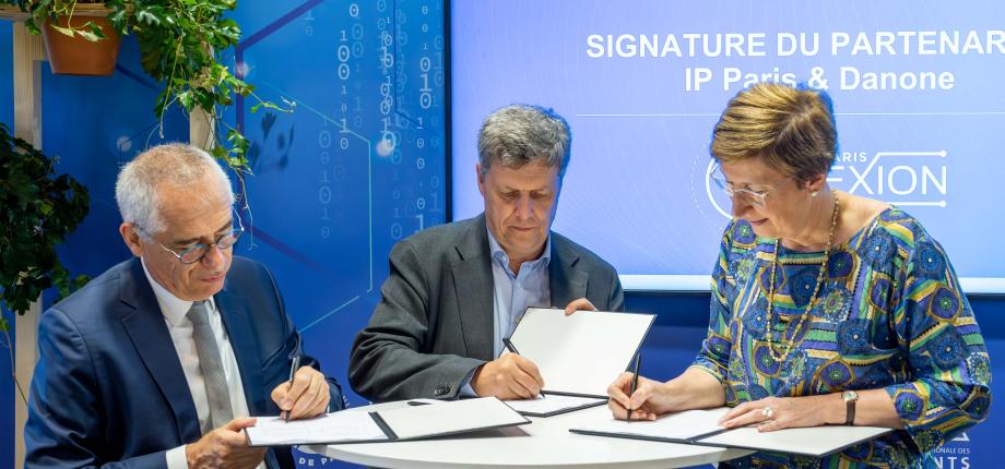 Danone and Institut Polytechnique de Paris sign a partnership to foster  tomorrow's innovations in health and nutrition through  the IP Paris Connexion program