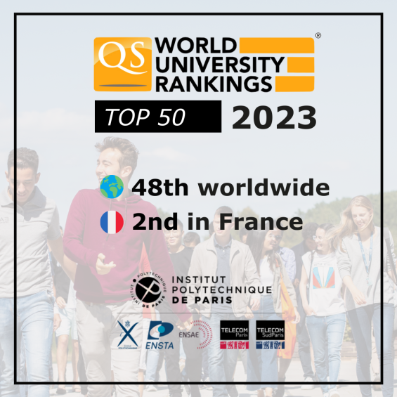 QS World University Rankings 2023: IP Paris progresses in the Top 50 of the world's best universities