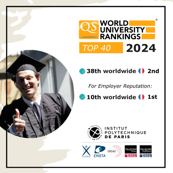 QS WUR 2024: IP Paris in the Top 40 of the world's best universities