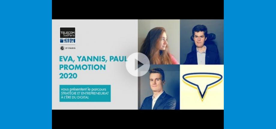 Eva, Yannis et Paul, élèves ingénieurs à Télécom SudParis