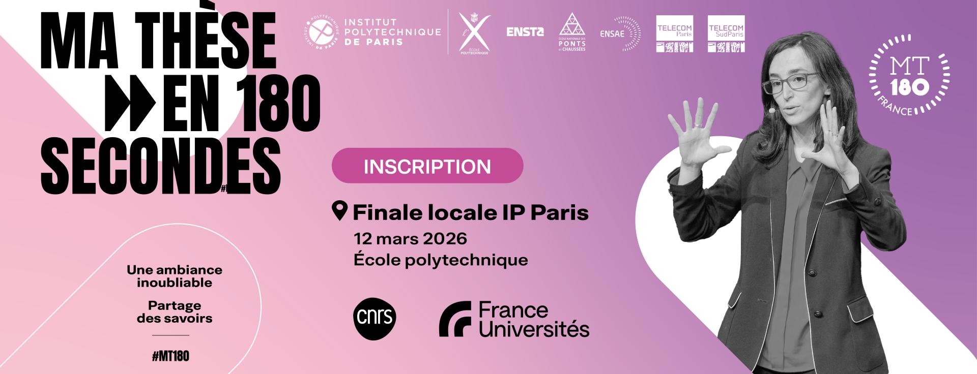 IP Paris final's contest of "My Thesis in 180 seconds 2026